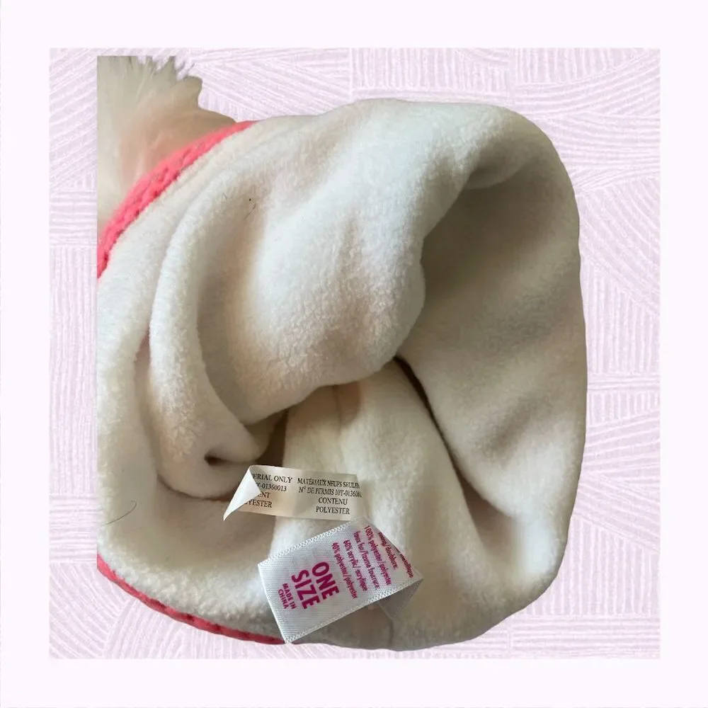 Justice Kids/Girl Winter Hat - One Size - Pink